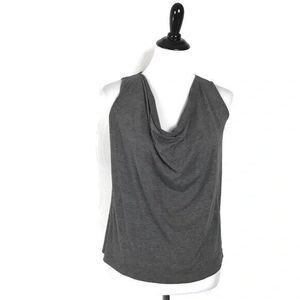 People Like Frank Minimalist Top Womens XXS Gray Sleeveless Quiet Luxury Blouse